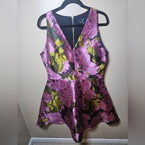 Ronni Nicole Floral Knee Length Sleeveless Formal Prom Event Cocktail Dress 14